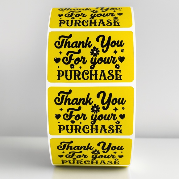 Thank You For Your Purchase Stickers – Labels for Packaging, Boutique - Picture 6 of 11